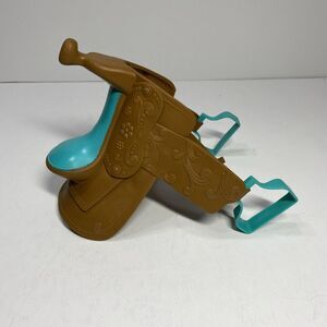 GENERATION Y Brown and Teal Doll Saddle